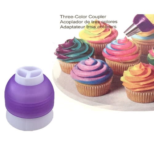 Three-Color Coupler Nozzles For Cake Decorating