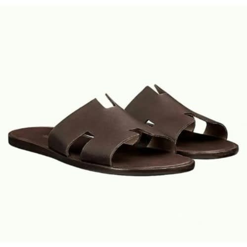 H Slide- Chocolate Brown