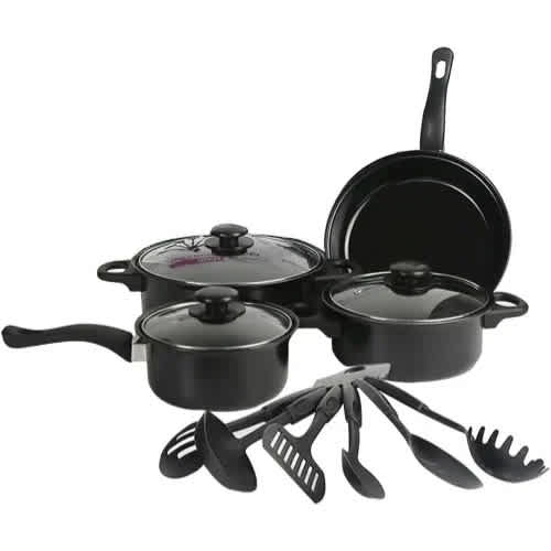 Cookware Set With Spoons - 13 Pcs