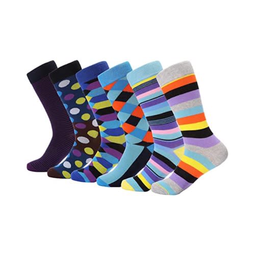 Marino Niffty Pattern 6 Pack Men Socks -Pack 315