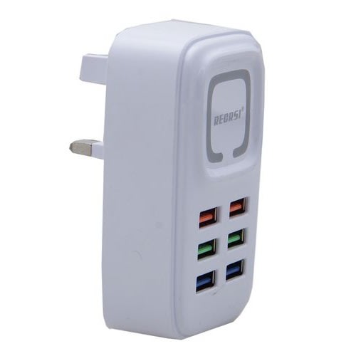 Recrsi 8-usb Port Fast Cell Phone Charger With Auto Id -6a