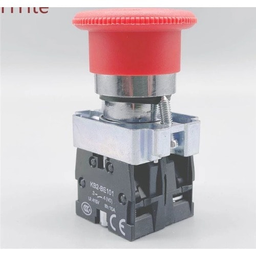 22MM MOUNTING LATCHING Emergency Stop Push Button Switch AC250V 10A 1NO