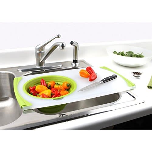 Over The Sink Strainer Board - 11.5 X 20" - Green