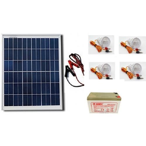 10W Solar Lightening Dc Bulb With 20w Panel & 7ah Battery