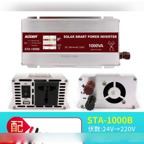 Solar Power Inverter with digital display light - 24V - 1000W