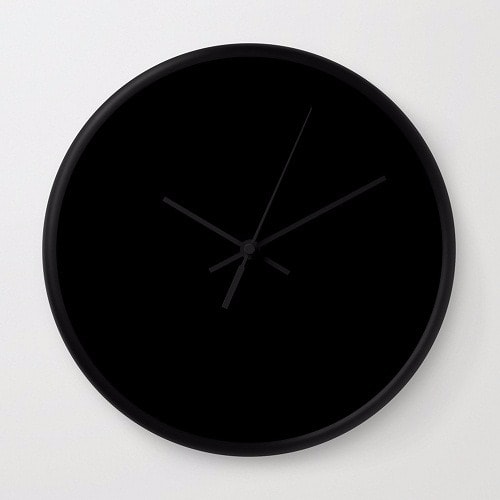 Wall Clock  + Free Gift -  Black