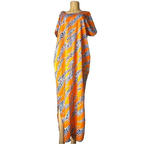 Skin Print Maxi Dress - Orange