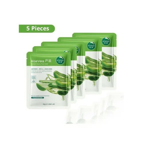 Aloe-vera Face Mask & Anti Wrinkle Moisturizing Skin Care - 5 Pcs 30g