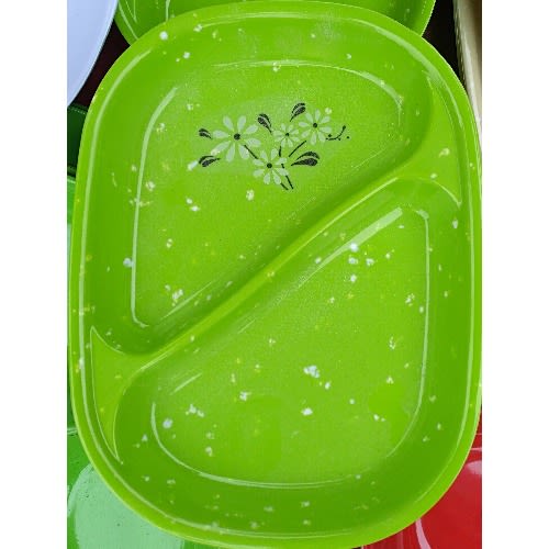 Two Sided Ceramic Plates- Set Of 6