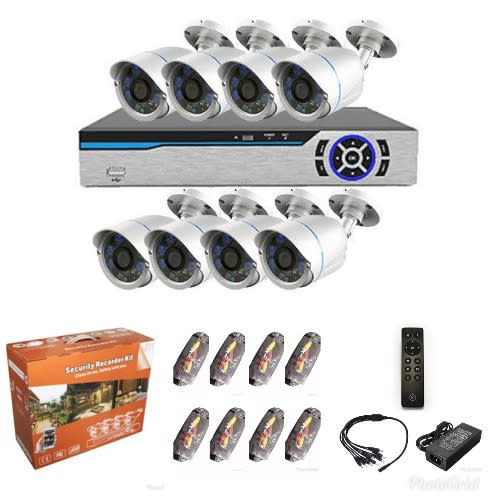 CCTV 8 Channels Bullet Camera System Outdoor And Indoor.