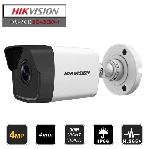 Ds-2cd1043g0-i 4.0 Mp Ir Network Bullet Ip Cctv Security Camera