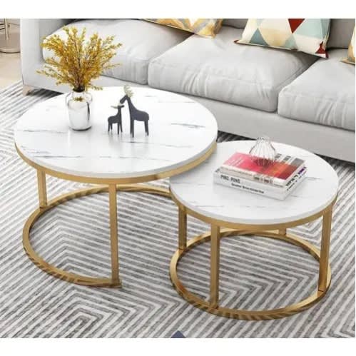 Nesting Nordic Side & Coffee Table -2 In 1
