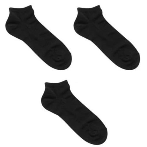 Men's Ankle Socks - 3 Pairs - Black