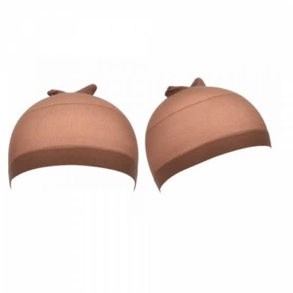 Hairweare Deluxe Wig Cap - Medium Brown - Set Of 2
