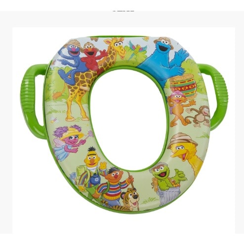 Sesame Street Soft Potty Training Seat For Toilet Seat - Green