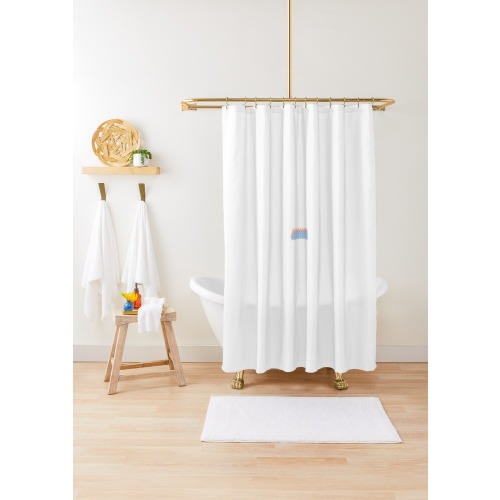 Waterproof Bathroom Shower Curtain - White
