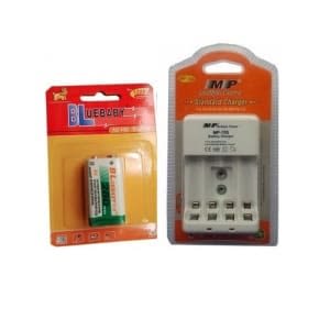 Bluebaby 9V Rechargeable Battery & 1.2V Aa/aaa Battery 9V Battery Charger