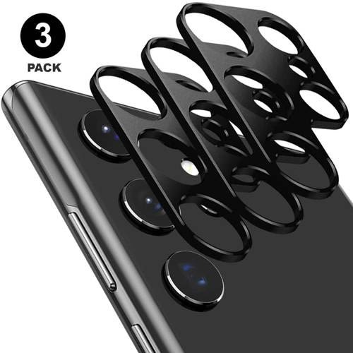 Black Camera Protector For Samsung S22 Ultra- 3 Pack