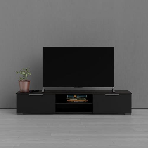 Sadiarafael TV Stand For Tvs Up To 78" - Matte  Black
