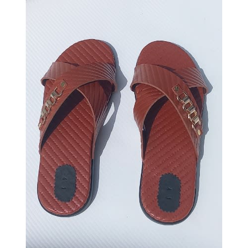 Mens   Pam Casual Slippers - Brown