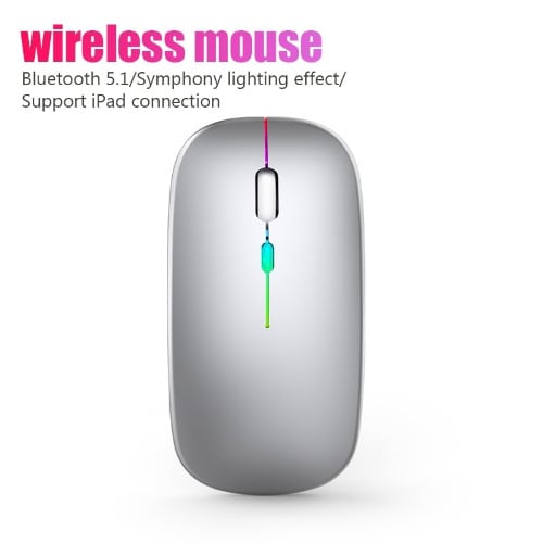Wireless Bluetooth Mouse - Slim /Rechargeable/ Mute/Portable /USB 2.4g Bluetooth5.1 For Laptop