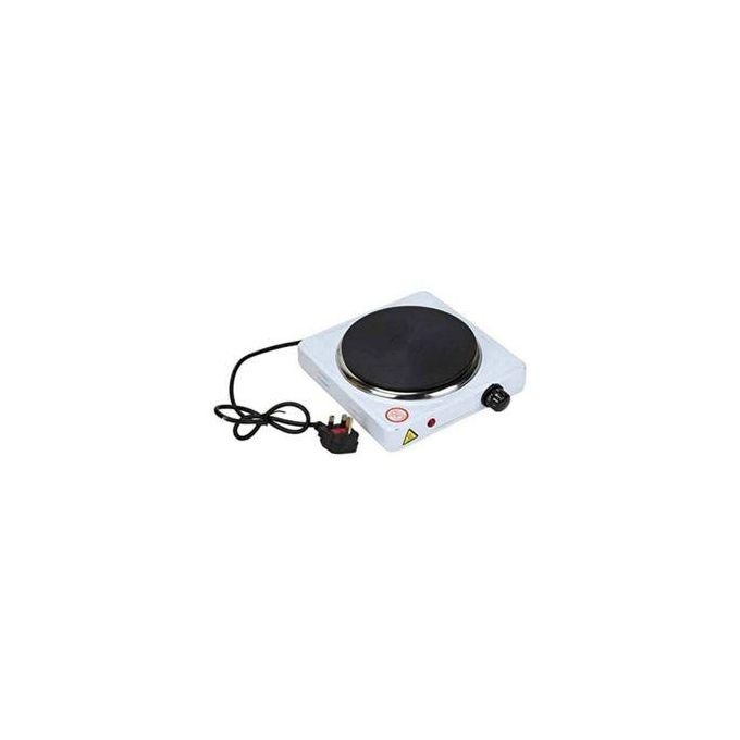 Single Face Electric Hot Plate - Single Burner - 1000 Watts White