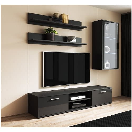 Entertainment Center For Tvs Up To 75 Inches - Black