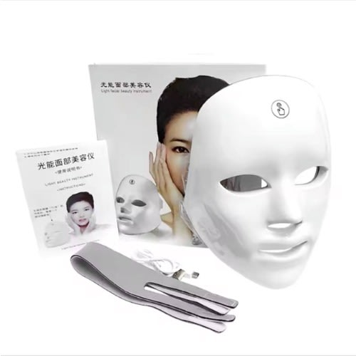 Rechargeable Facial Led Mask 7 Colors Photon Luminotherapy Beauty Mask Skin Rejuvenation