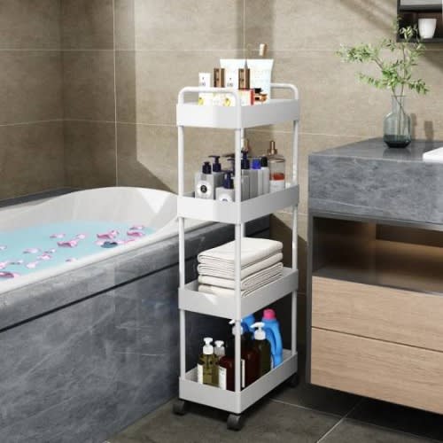 4 Layer Bathroom / Kitchen Rack With Wheels