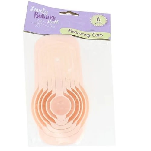 Lovely Baking Stuff Plastic Measuring Cup Set - Multicolour- 6-piece