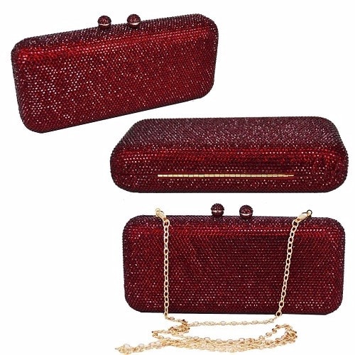 Evening Clutch -  Burgundy- 1piece