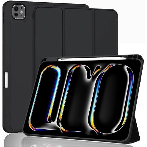 Leather Smart Flip Case Cover With Pen Holder Compatible With Ipad Pro 11"