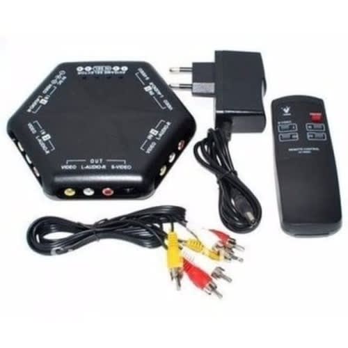 Output Video/audio S-videos Game Av Splitter Box Selector With Remote Control - 4 In 1 -5w