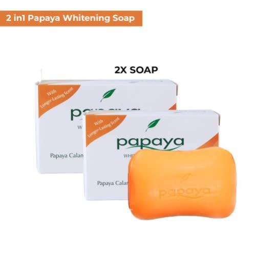 Extract Papaya Calamansi Lightening Herbal Bathing Bar Soap 125g  2 Pcs