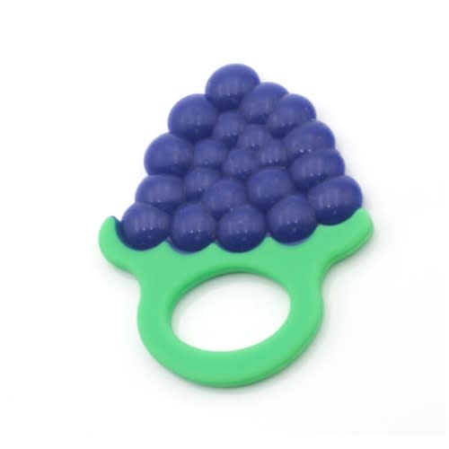 Non-toxic Baby Fruit Soft Soother & Teething Toy - Purple Grape