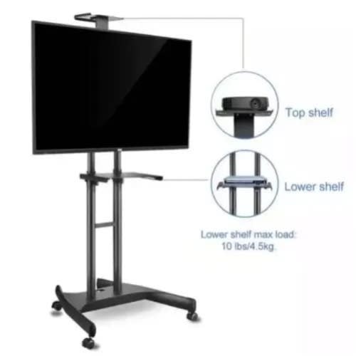 Movable Tv Hanger/stand With Brackets- Black