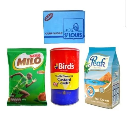 Refill Peak Milk Powder 450g - Milo 500g - Bird Custard - 600g And Sugar - 474g
