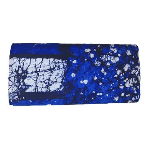 Handcrafted Batik Cotton Fabric - Blue & White - approx 5 Yards