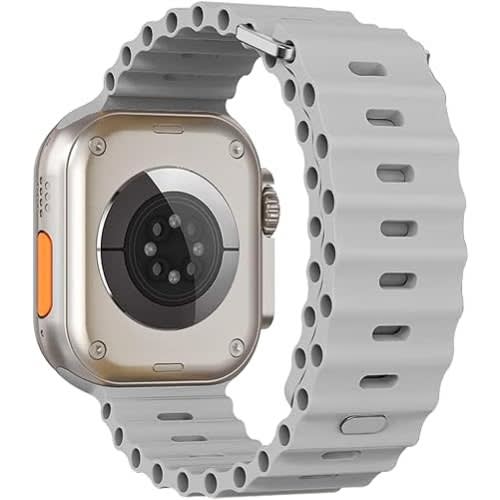 Watch Ultra 2/ultra Band 49, 45, 44, 42mm Adjustable Silicone - Grey