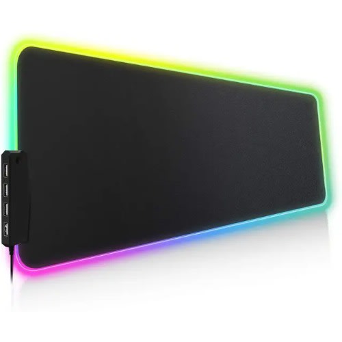 Rgb Mouse Pad With 4port Usb Hub