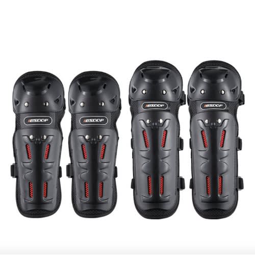 Bsddp Biker Ankle And Knee Protector - 4 Piece Set