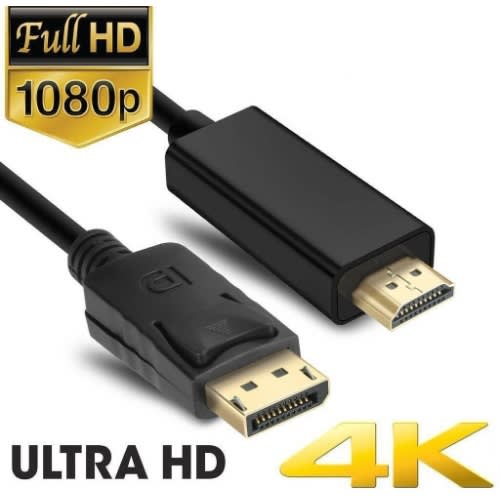Display-port To HDMI Converter Cable Supporting Vr / 3d / 4k - Dp To HDMI Adapter Cable