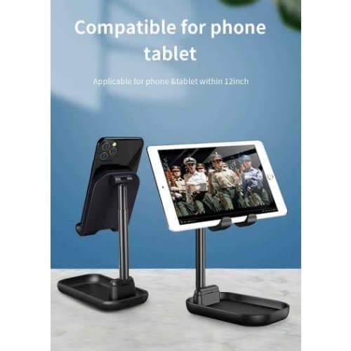 Adjustable Desktop Stand For iPad - Foldable Tablet Holder For Android  iPhone