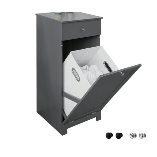 Storage Cabinet Unit With Drawer - Grey