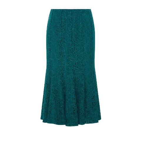 Lace Jersey Skirt - Green