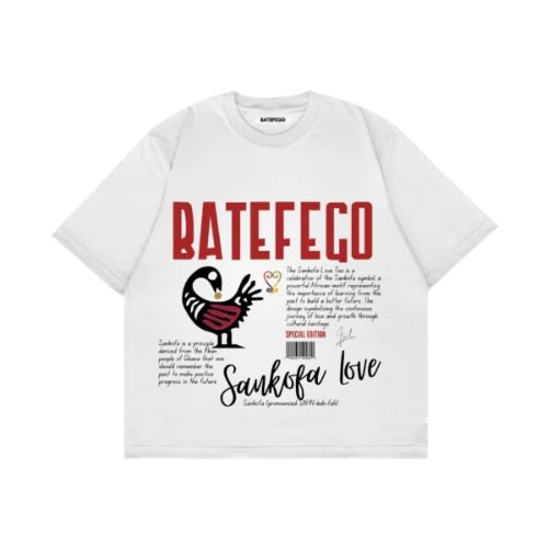 Batefego Sankofa Love Tshirt - White