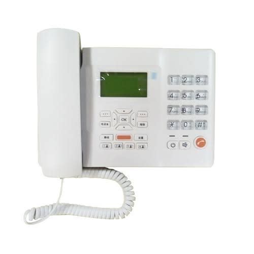 Landline Sim Card Telephone- White