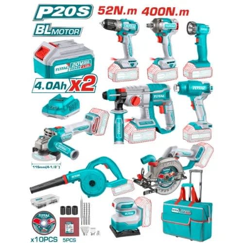 9 In 1 Industrial Cordless Combo Set 20V