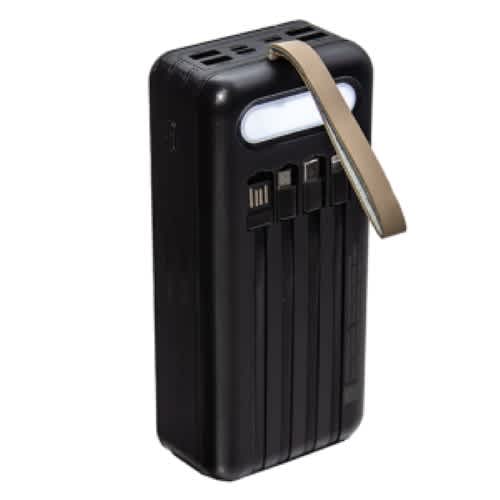 Transformer 60000mAh Power Bank With In-built Cables And Bright Led Light