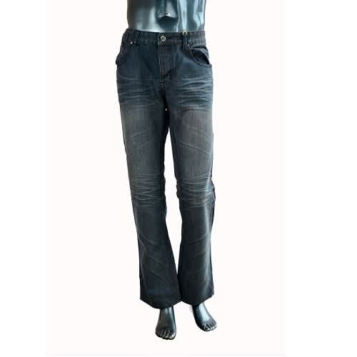 Men Straight Fit Vintage Wash Stretch Jeans